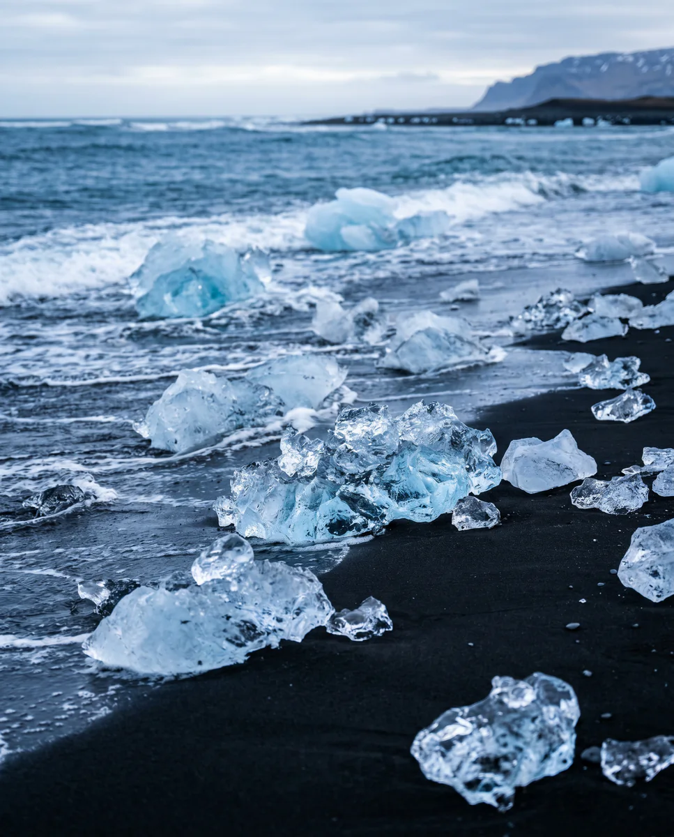 Winter ice block