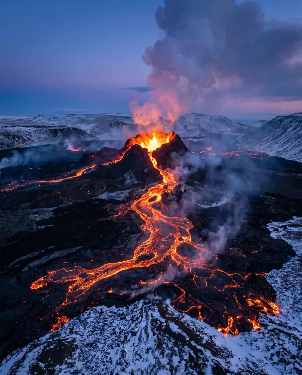 Cooled lava field