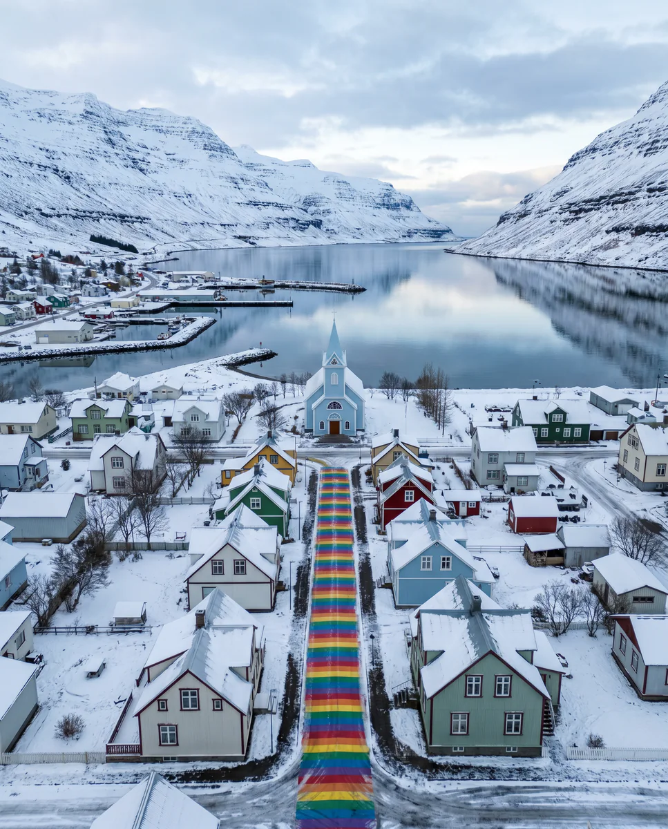 Winter fjord